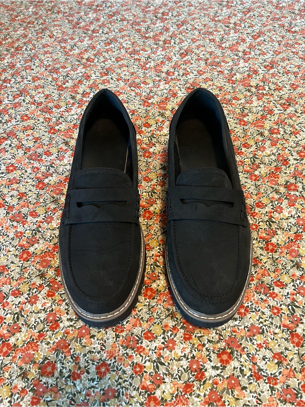 Maurices Women’s Size 10 Black Faux Suede Slip-On Comfortable Loafers
